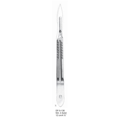 Standard Scalpel Handles No.4 Solid 12cm  (DF-5-136) by Dr. Frigz