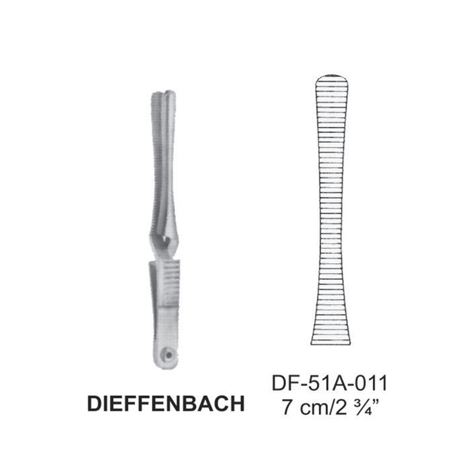 Dieffenbach Bulldog Clamps, Straight, 7cm (DF-51A-011) by Dr. Frigz