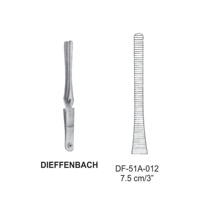 Dieffenbach Bulldog Clamps, Straight, 7.5cm (DF-51A-012)