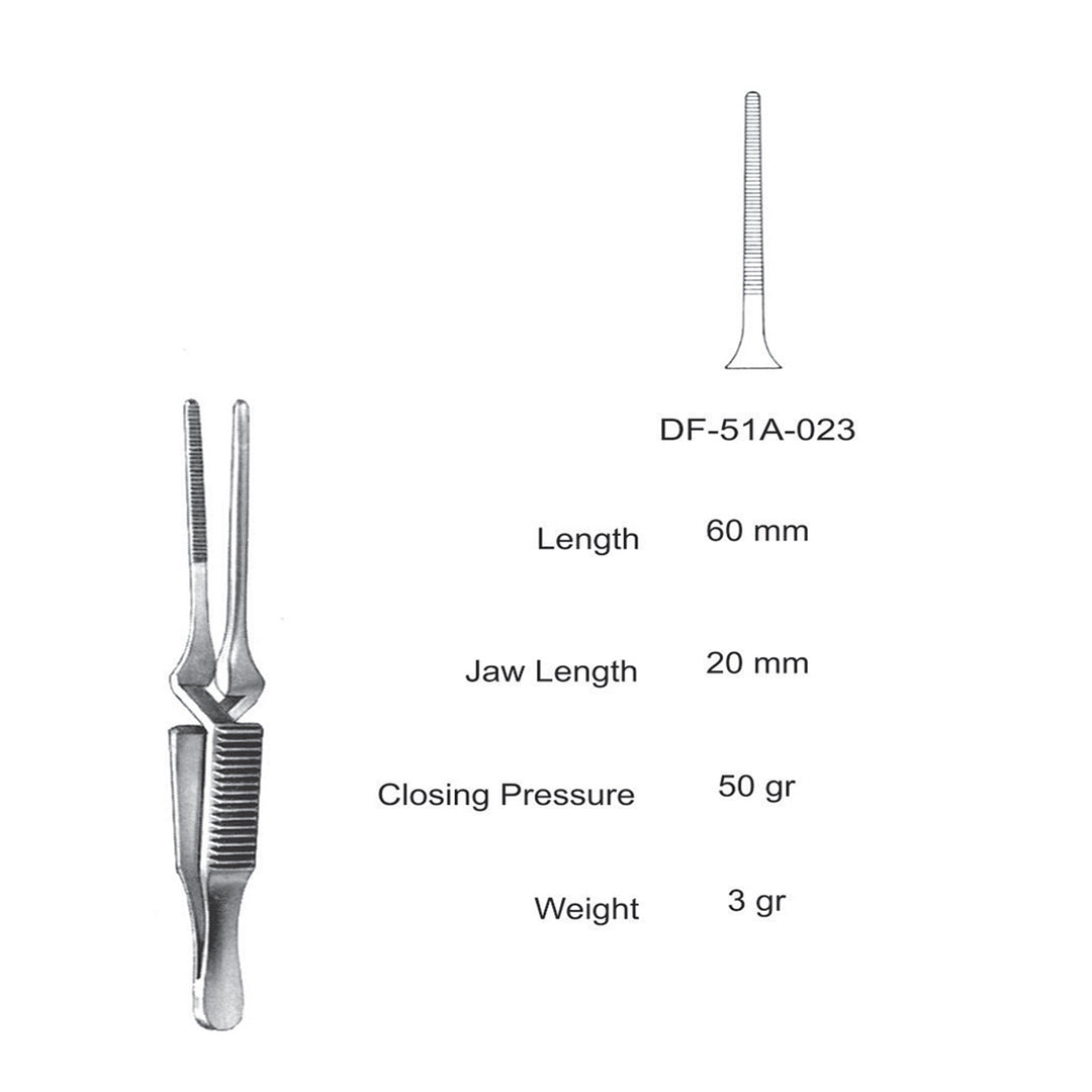 Diethrich  Bulldog Clamps, Straight, 60mm (DF-51A-023) by Dr. Frigz
