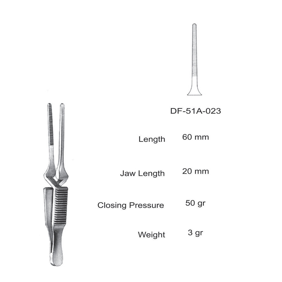 Diethrich  Bulldog Clamps, Straight, 60mm (DF-51A-023) by Dr. Frigz