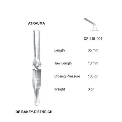 Debakey Bulldog Atrauma Bulldog Clamp, Curved, 35mm (DF-51B-004) by Dr. Frigz