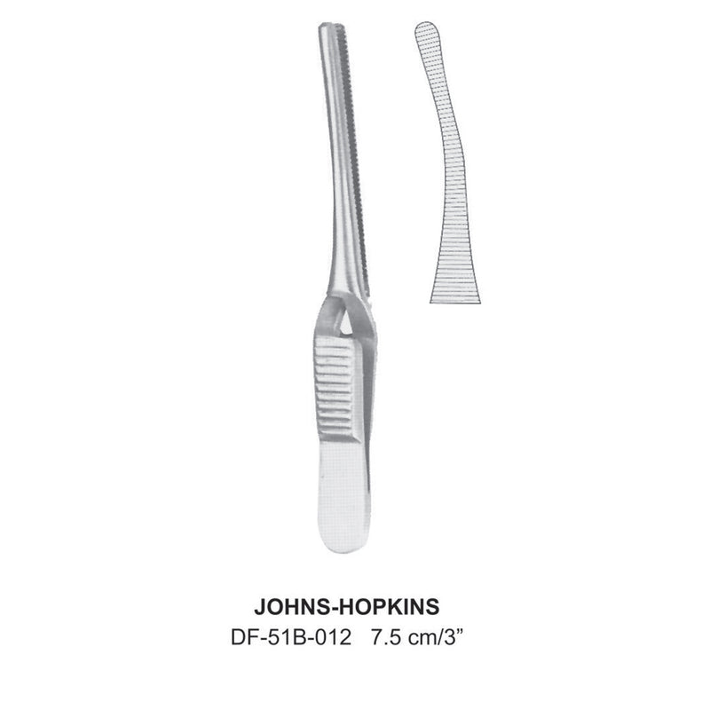 Johns-Hopkins Bulldog Clamps, Curved,7.5cm (DF-51B-012) by Dr. Frigz