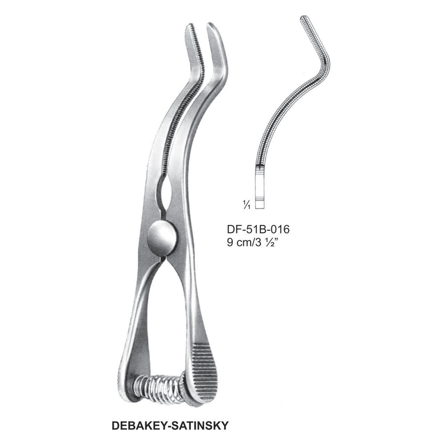 Debakey-Stainsky Atrauma Bulldog Clamp, 9cm (DF-51B-016) by Dr. Frigz