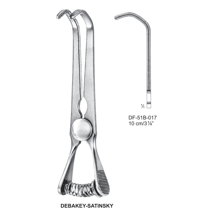 Debakey-Stainsky Atrauma Bulldog Clamp, 10cm (DF-51B-017) by Dr. Frigz