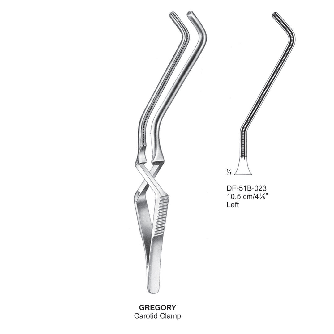 Gregory Atrauma Bulldog Clamp, Left, 10.5cm (DF-51B-023) by Dr. Frigz