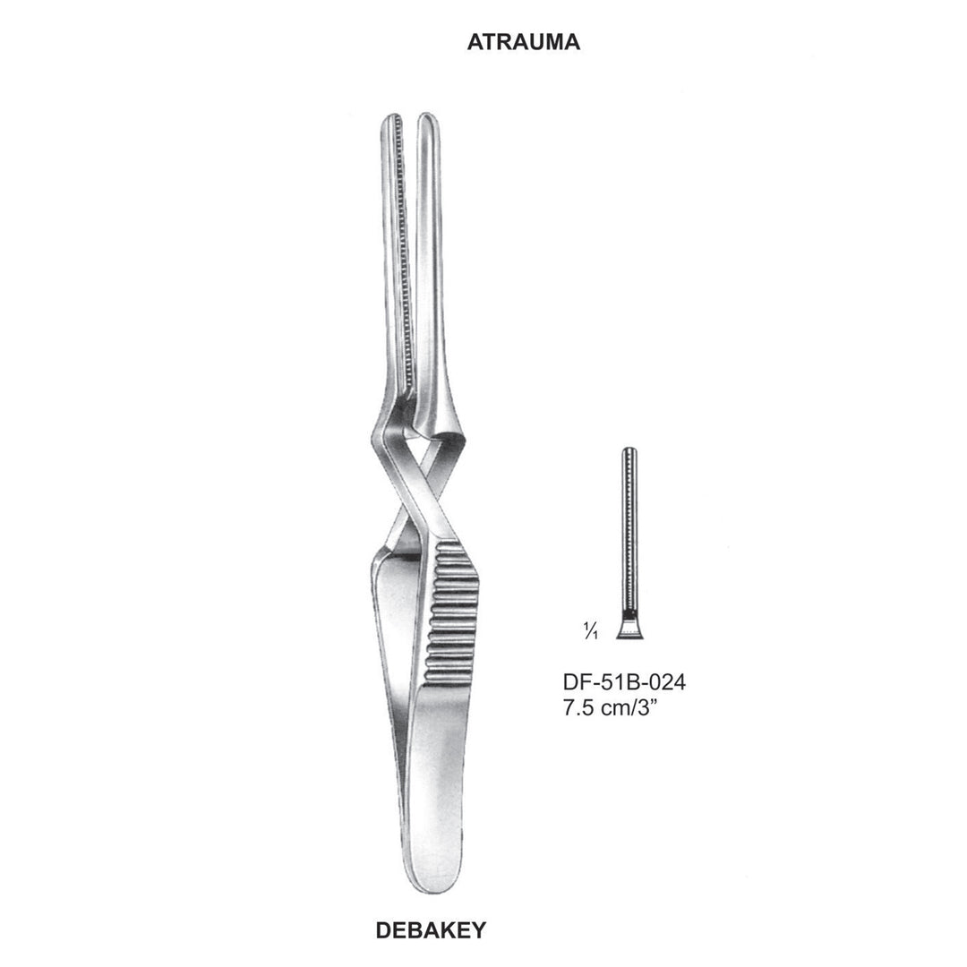 Debakey Atrauma Bulldog Clamp, Straight, 7.5cm (DF-51B-024) by Dr. Frigz