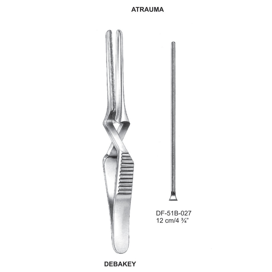 Debakey Atrauma Bulldog Clamp, Straight, 12cm (DF-51B-027) by Dr. Frigz