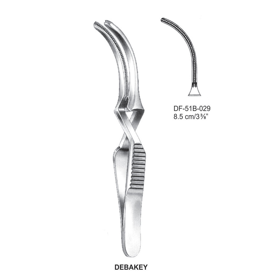 Debakey Atrauma Bulldog Clamp, Curved, 8.5cm (DF-51B-029) by Dr. Frigz