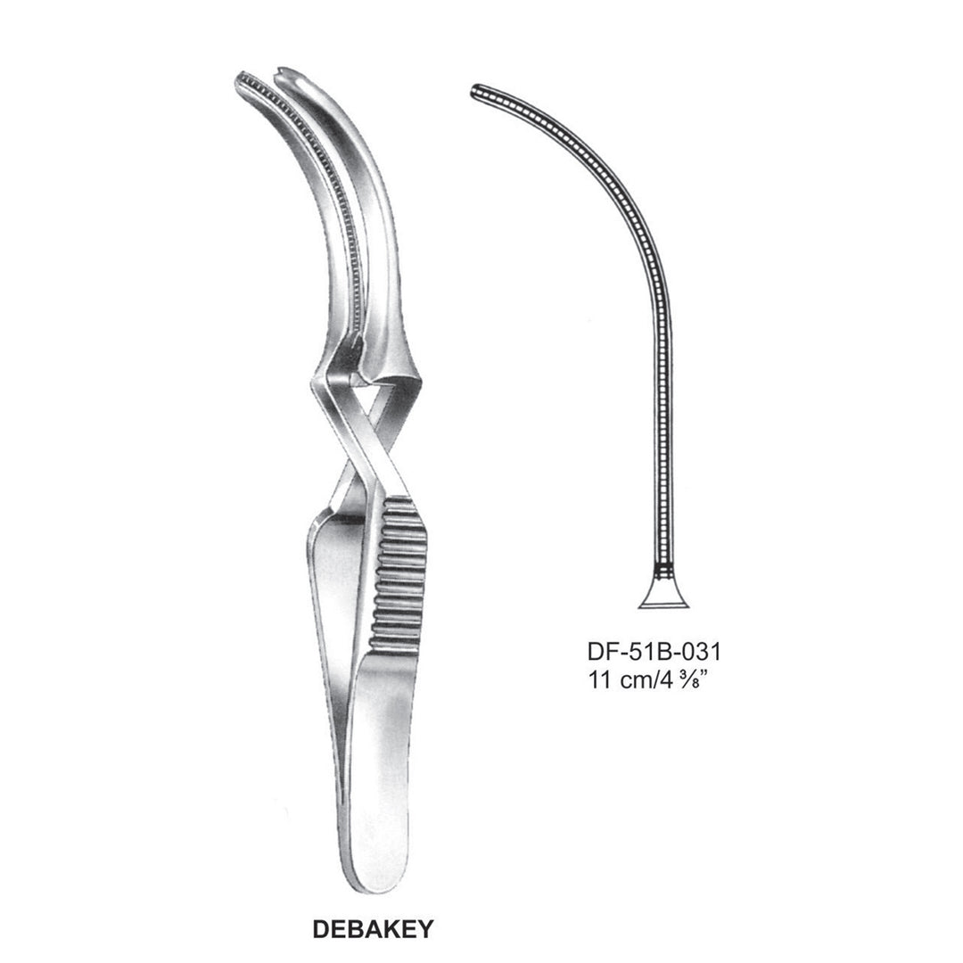 Debakey Atrauma Bulldog Clamp, Curved, 12cm (DF-51B-031) by Dr. Frigz