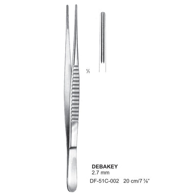 Debakey Atrauma Forceps, Straight, 20Cm, 2.7mm (DF-51C-002) by Dr. Frigz