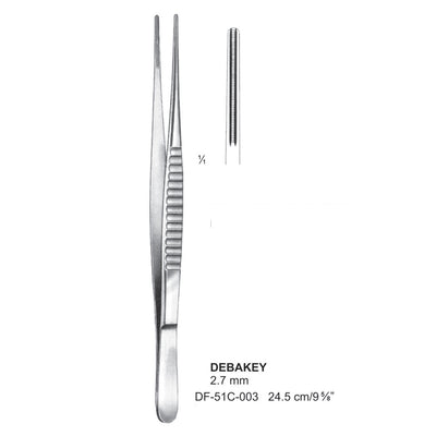 Debakey Atrauma Forceps, Straight, 24.5Cm, 2.7mm (DF-51C-003)