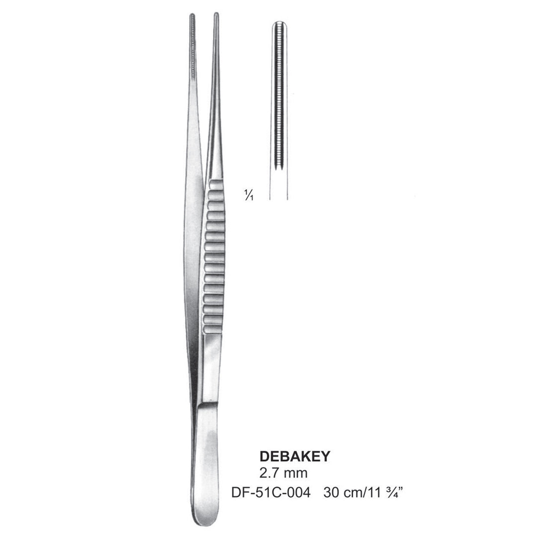 Debakey Atrauma Forceps, Straight, 30Cm, 2.7mm (DF-51C-004) by Dr. Frigz