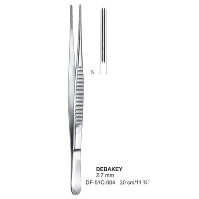 Debakey Atrauma Forceps, Straight, 30Cm, 2.7mm (DF-51C-004) by Dr. Frigz