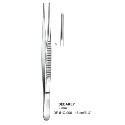 Debakey Atrauma Forceps, Straight, 16Cm, 2mm (DF-51C-008)