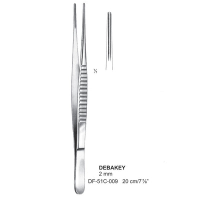 Debakey Atrauma Forceps, Straight, 20Cm, 2mm (DF-51C-009)