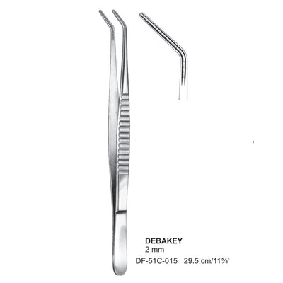 Debakey Atrauma Forceps, Angled, 29.5Cm, 2mm (DF-51C-015) by Dr. Frigz