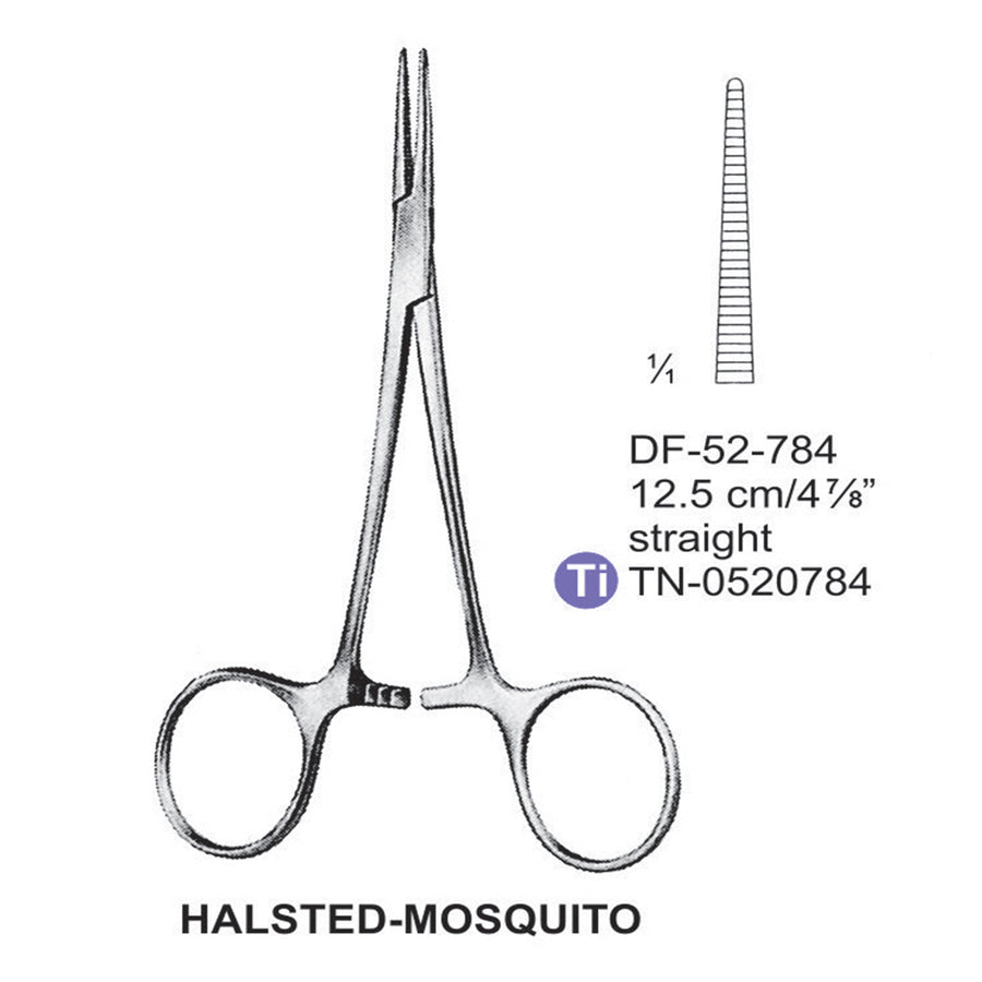 Halsted-Mosquito Artery Forceps, Straight, 12.5cm (DF-52-784) by Dr. Frigz