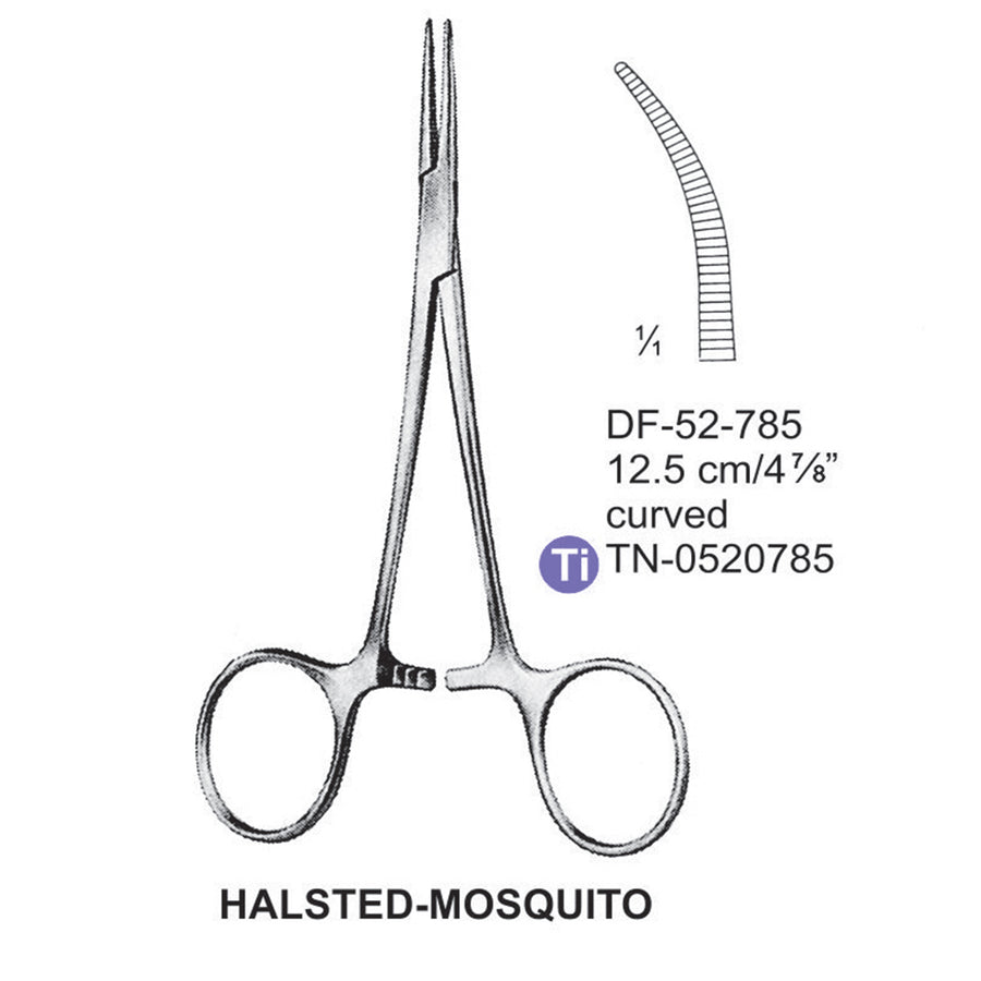 Halsted-Mosquito Artery Forceps, Curved, 12.5cm (DF-52-785) by Dr. Frigz