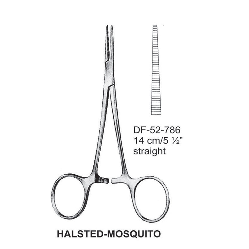 Halsted-Mosquito Artery Forceps, Straight, 14cm (DF-52-786) by Dr. Frigz