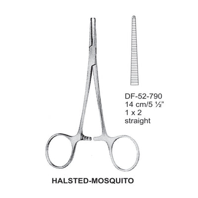 Halsted-Mosquito Artery Forceps, Straight, 1X2 Teeth, 14cm (DF-52-790) by Dr. Frigz