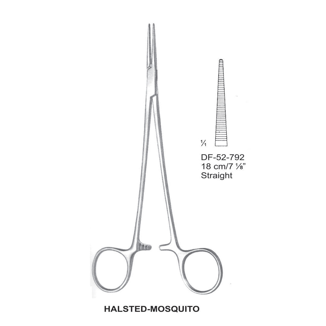 Halsted-Mosquito Artery Forceps, Straight, 18cm (DF-52-792) by Dr. Frigz