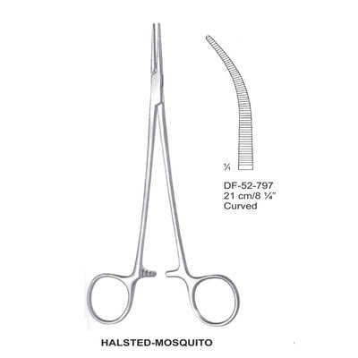 Halsted-Mosquito Artery Forceps, Curved, 21cm (DF-52-797)