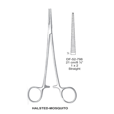 Halsted-Mosquito Artery Forceps, Straight, 1X2 Teeth, 21cm (DF-52-798)