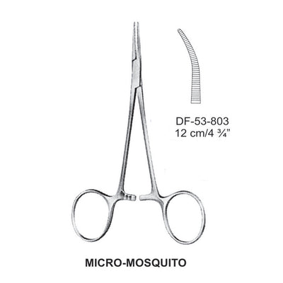 Micro-Mosquito Artery Forceps, Curved, 12cm (DF-53-803)