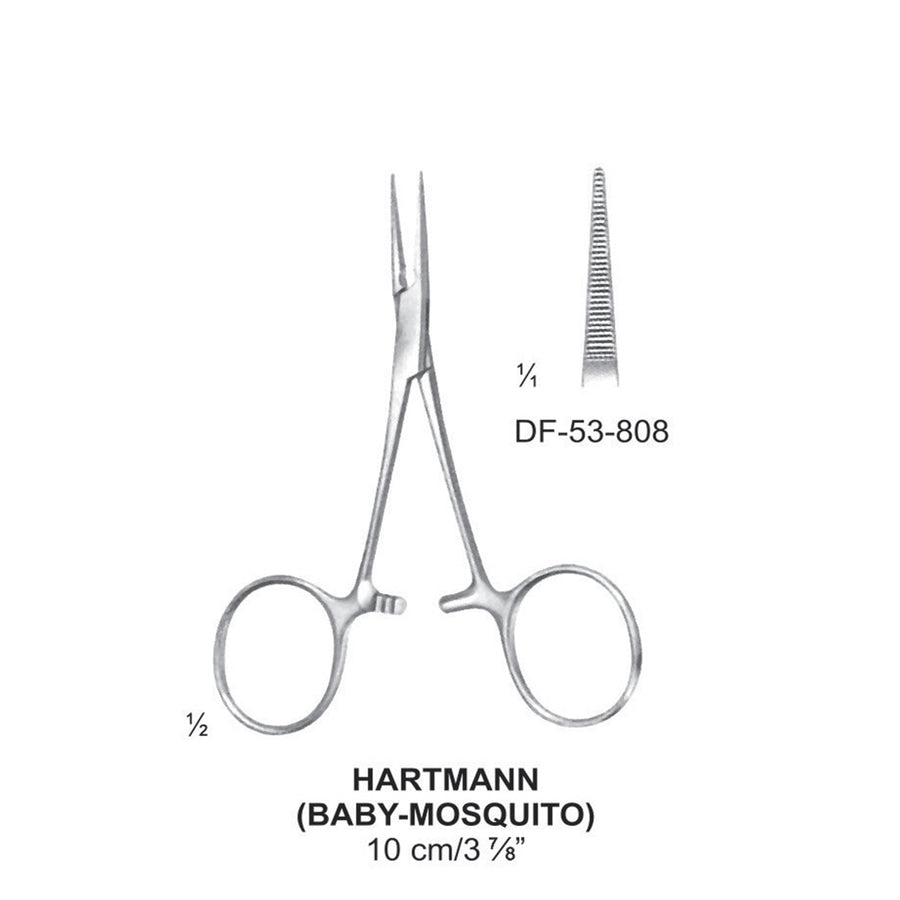 Hartmann (Baby-Mosquito) Artery Forceps, Straight, 10cm (DF-53-808) by Dr. Frigz
