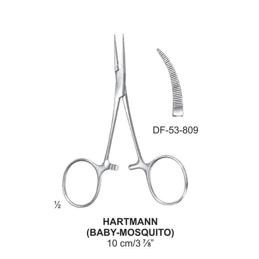 Hartmann (Baby-Mosquito) Artery Forceps, Curved, 10cm (DF-53-809) by Dr. Frigz