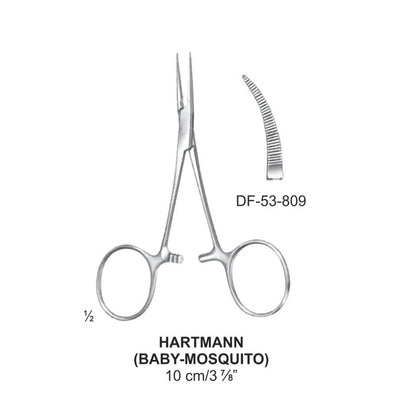 Hartmann (Baby-Mosquito) Artery Forceps, Curved, 10cm (DF-53-809)