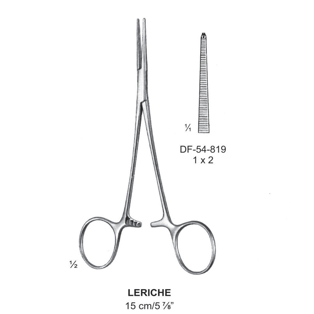 Leriche Artery Forceps, Straight, 1X2 Teeth, 15cm (DF-54-819) by Dr. Frigz