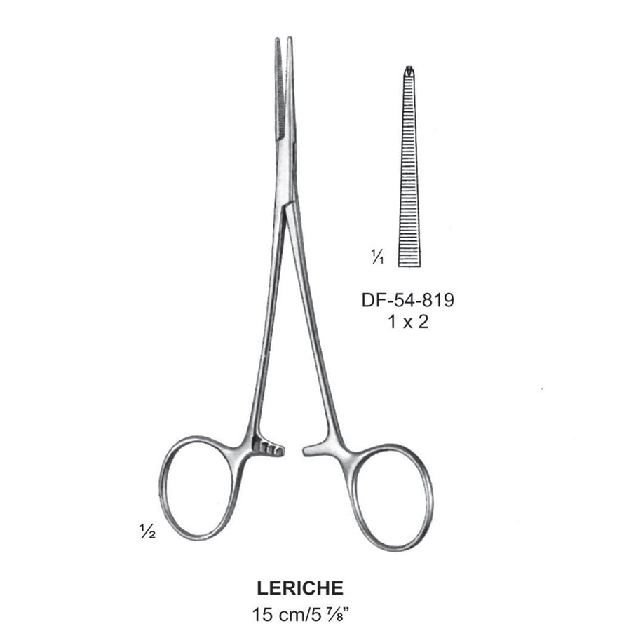 Leriche Artery Forceps, Straight, 1X2 Teeth, 15cm (DF-54-819) by Dr. Frigz