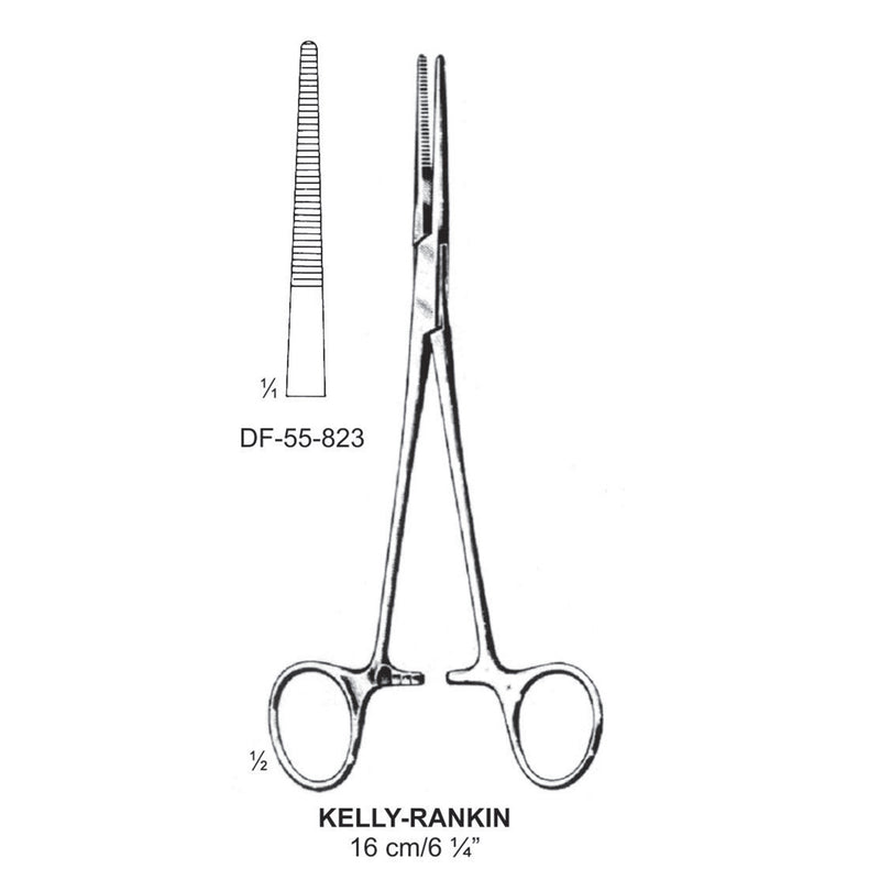 Kelly-Rankin Artery Forceps, Straight, 16cm (DF-55-823) by Dr. Frigz