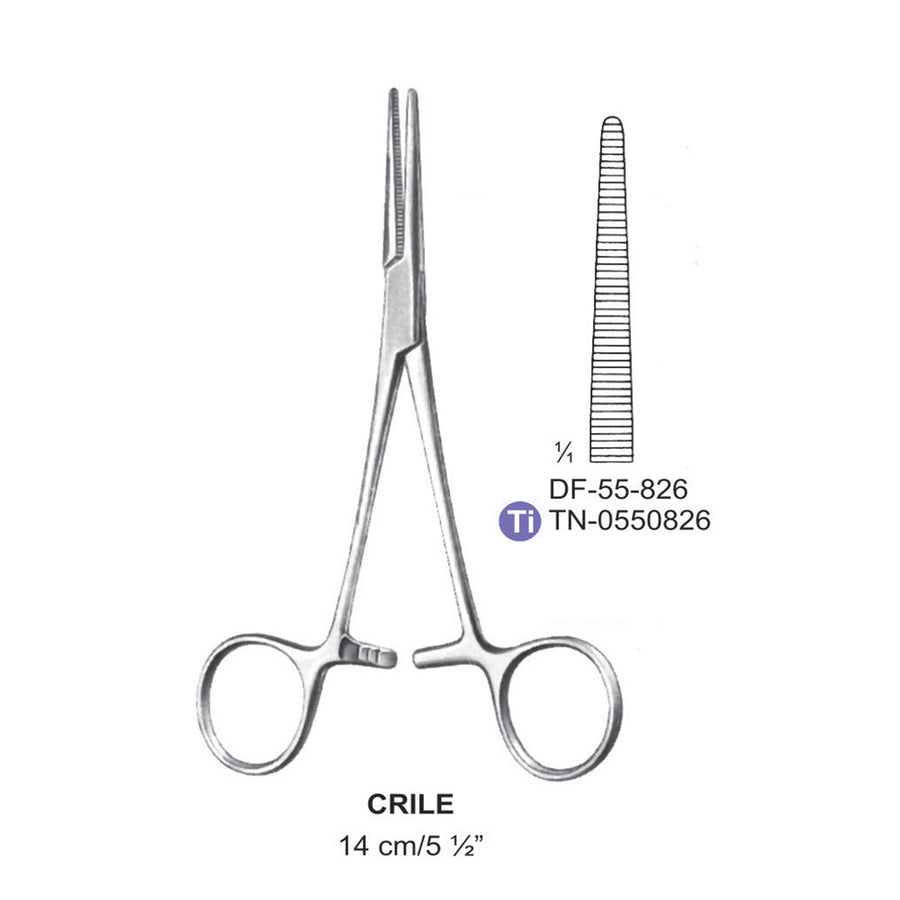 Crile Artery Forceps, Straight, 14cm (DF-55-826) by Dr. Frigz