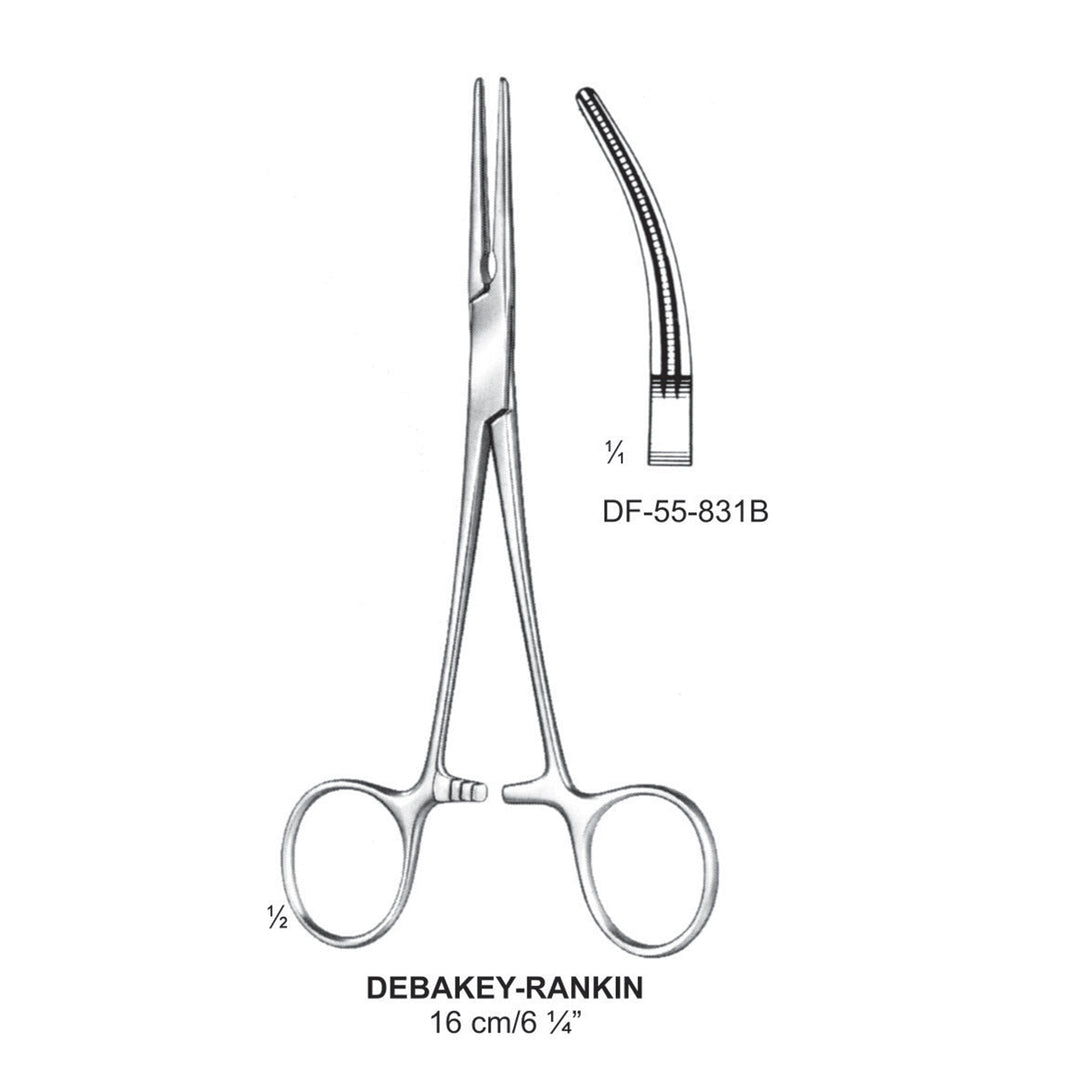 Debakey-Rankin Atrauma Artery Forceps, Curved, 16cm (DF-55-831B) by Dr. Frigz