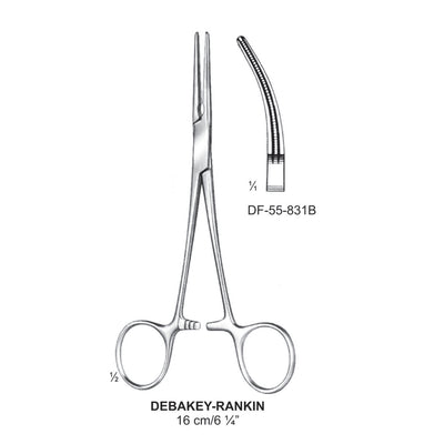 Debakey-Rankin Atrauma Artery Forceps, Curved, 16cm (DF-55-831B)