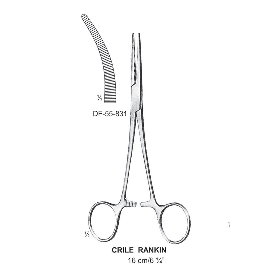 Crile-Rankin Artery Forceps, Curved, 16cm (DF-55-831) by Dr. Frigz