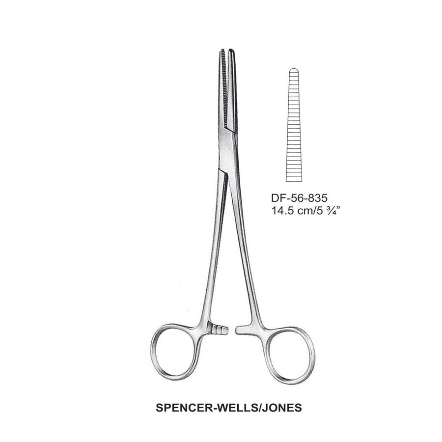 Spencer-Wells/Jones Artery Forceps, Straight, 14.5cm (DF-56-835) by Dr. Frigz