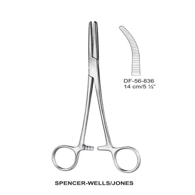 Spencer-Wells/Jones Artery Forceps, Curved, 14cm (DF-56-836) by Dr. Frigz