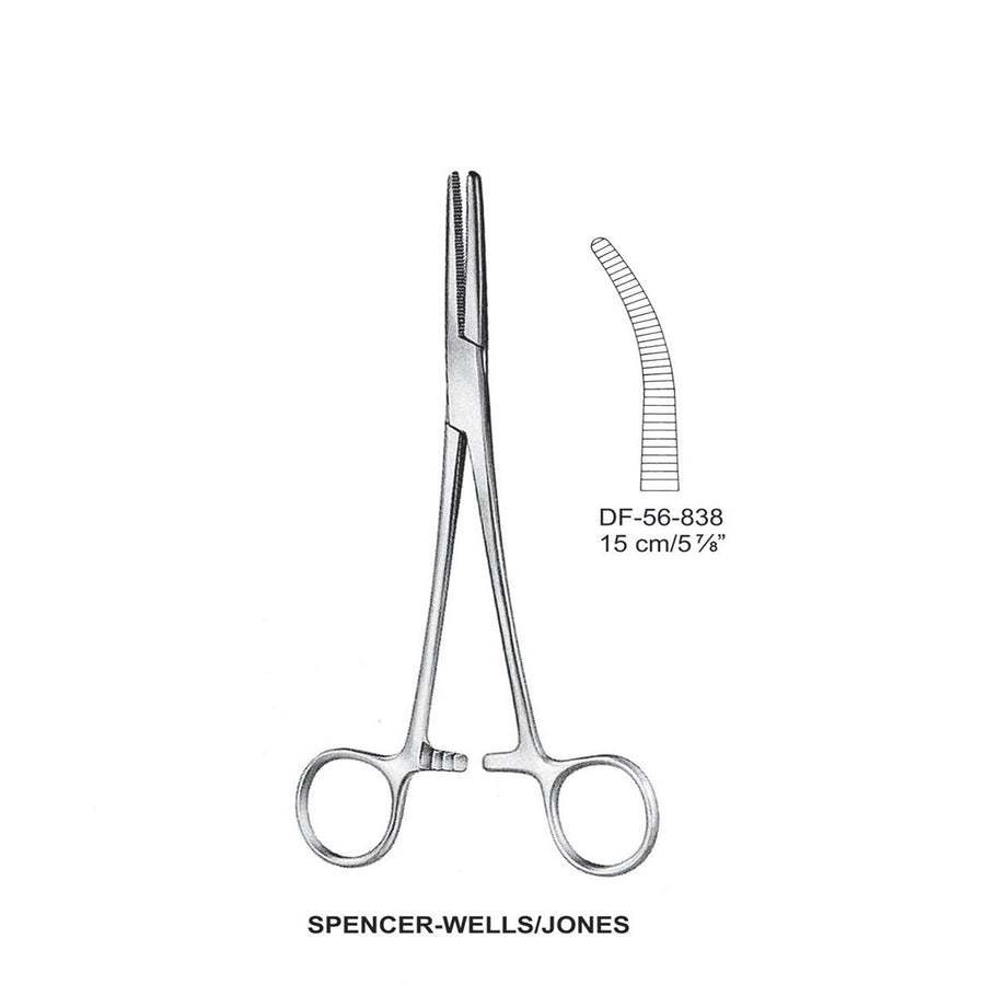 Spencer-Wells/Jones Artery Forceps, Curved, 15cm (DF-56-838) by Dr. Frigz