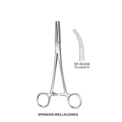Spencer-Wells/Jones Artery Forceps, Curved, 15cm (DF-56-838)