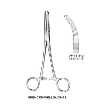 Spencer-Wells/Jones Artery Forceps, Curved, 18cm (DF-56-840)