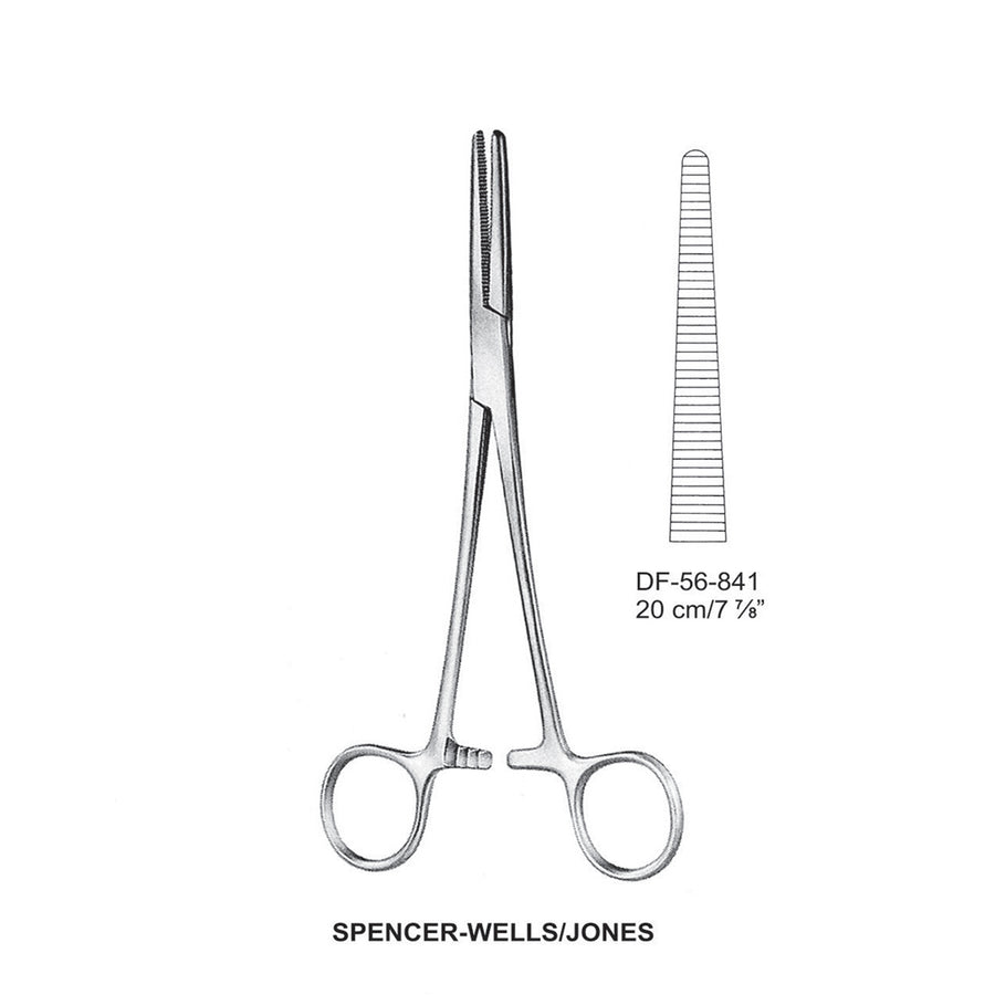 Spencer-Wells/Jones Artery Forceps, Straight, 20cm (DF-56-841) by Dr. Frigz