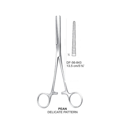 Pean Artery Forceps, Delicate Pattern, Straight, 13.5cm (DF-56-843) by Dr. Frigz