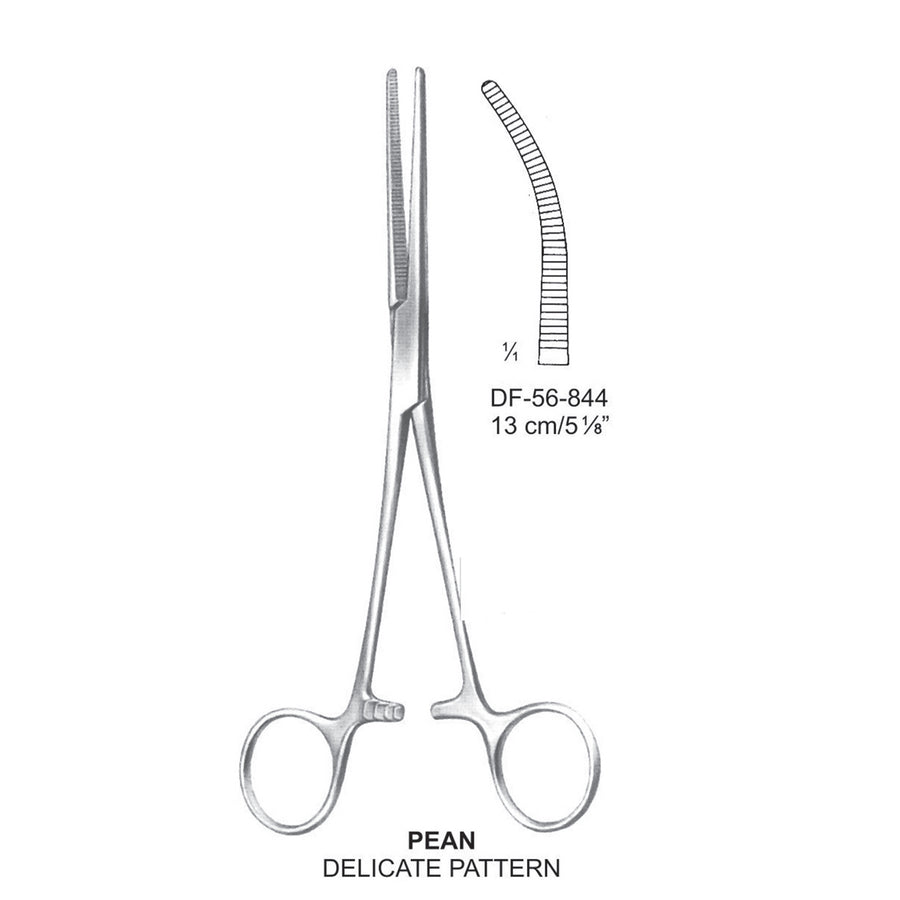 Pean Artery Forceps, Delicate Pattern, Curved, 13cm (DF-56-844) by Dr. Frigz
