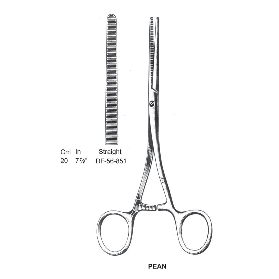 Pean Artery Forceps, Straight, 20cm (DF-56-851) by Dr. Frigz