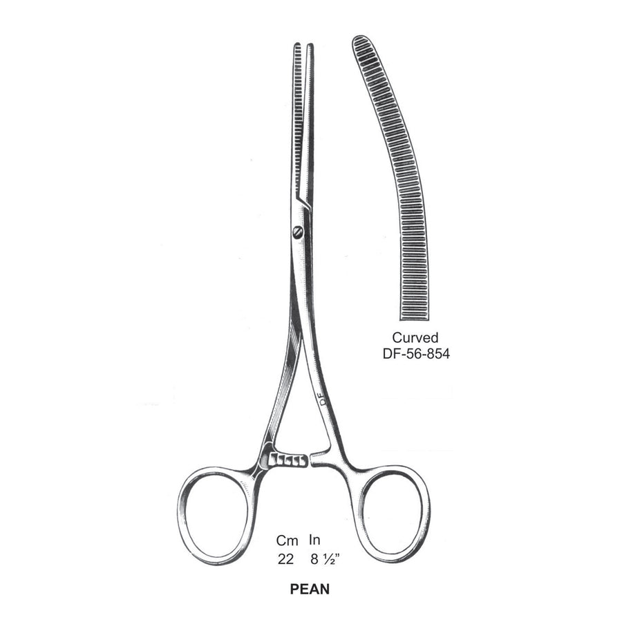 Pean Artery Forceps, Curved, 22cm (DF-56-854) by Dr. Frigz