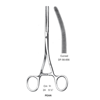 Pean Artery Forceps, Curved, 24cm (DF-56-856) by Dr. Frigz